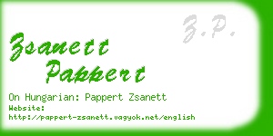 zsanett pappert business card